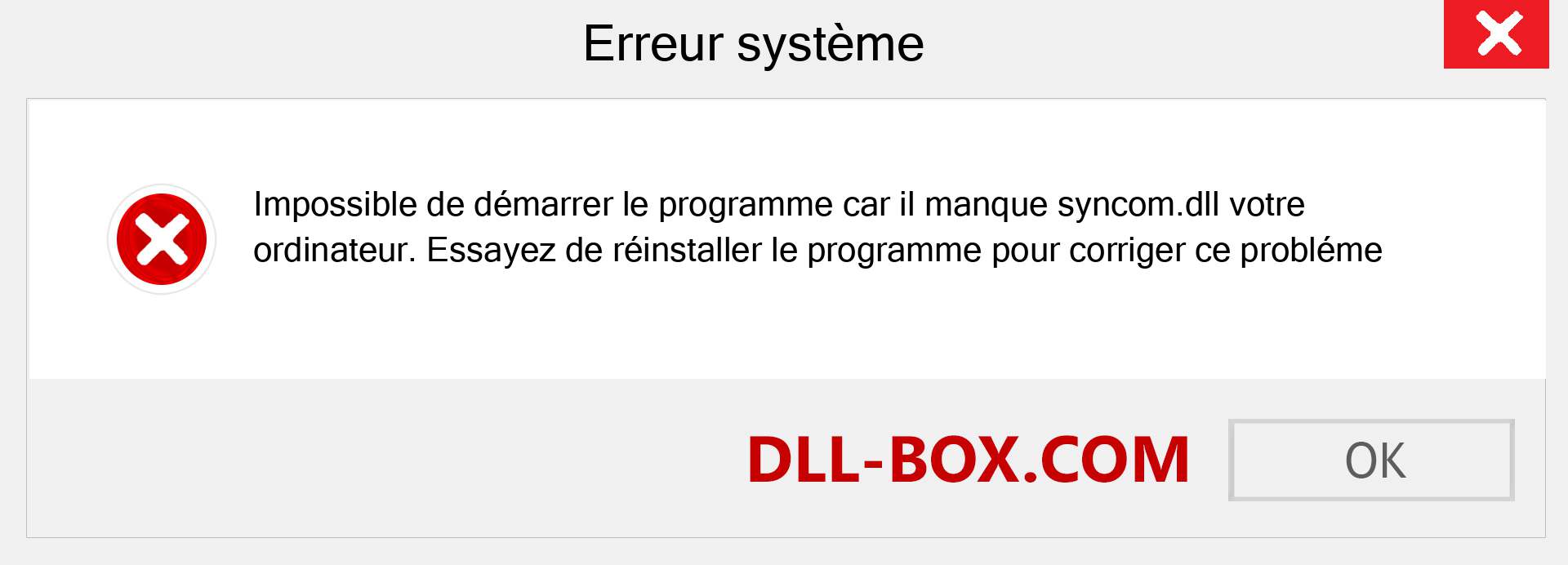 Le fichier syncom.dll est manquant ?. Télécharger pour Windows 7, 8, 10 - Correction de l'erreur manquante syncom dll sur Windows, photos, images